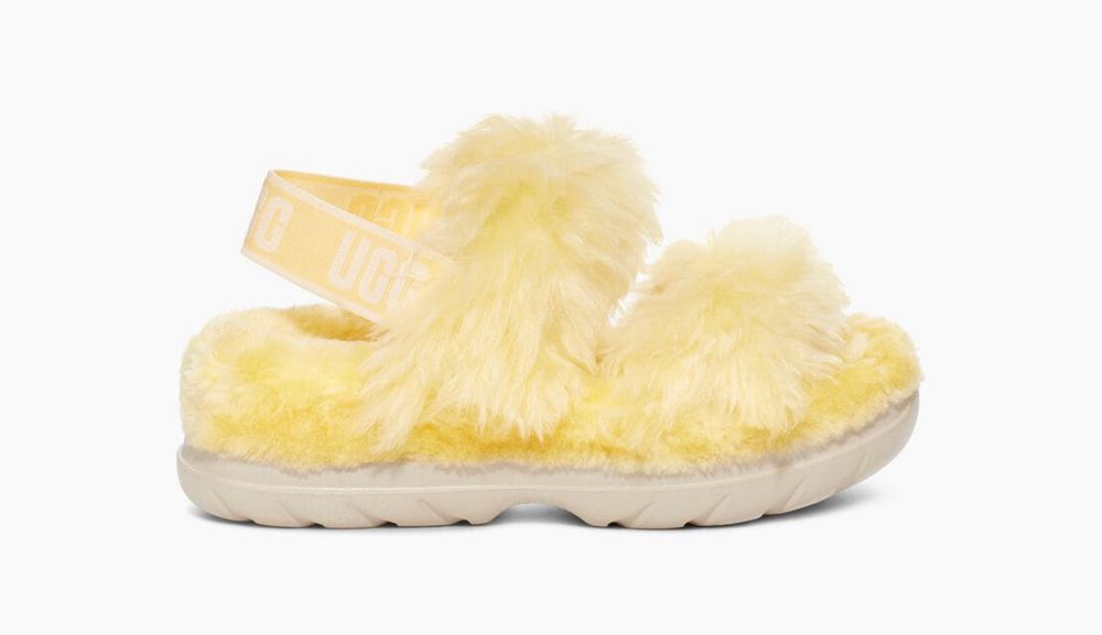 Ugg Fluff Sugar - Womens Slippers - Yellow - NZ (2871LDVEZ)